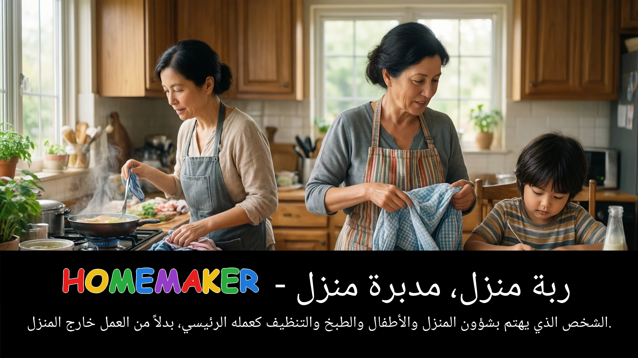 Arabic Illustration for homemaker